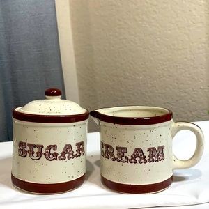 Vintage…Phil Papel Sugar Bowl & Creamer Set..